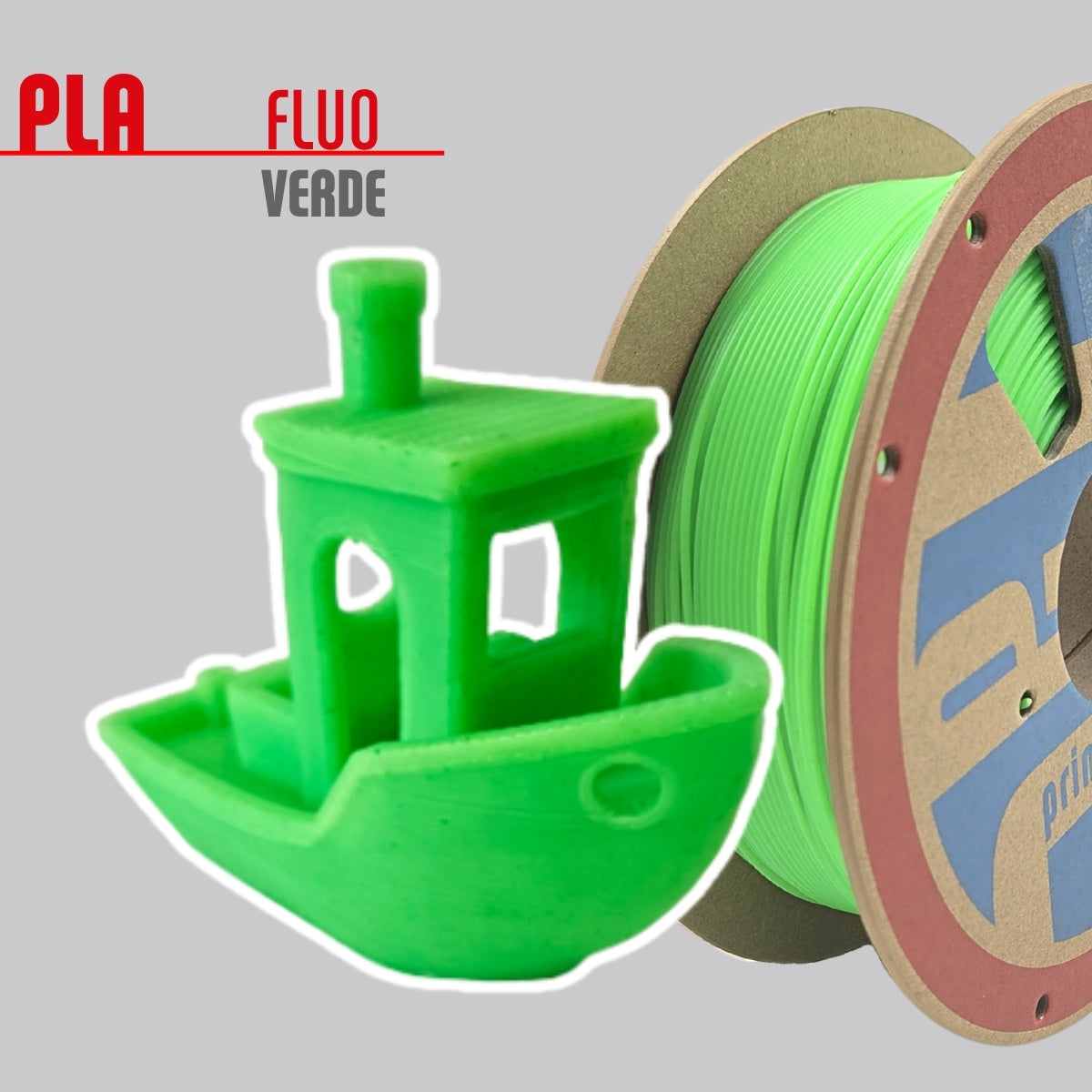 Filamento PLA Fluo Verde 1,75mm 1Kg PrintaLot