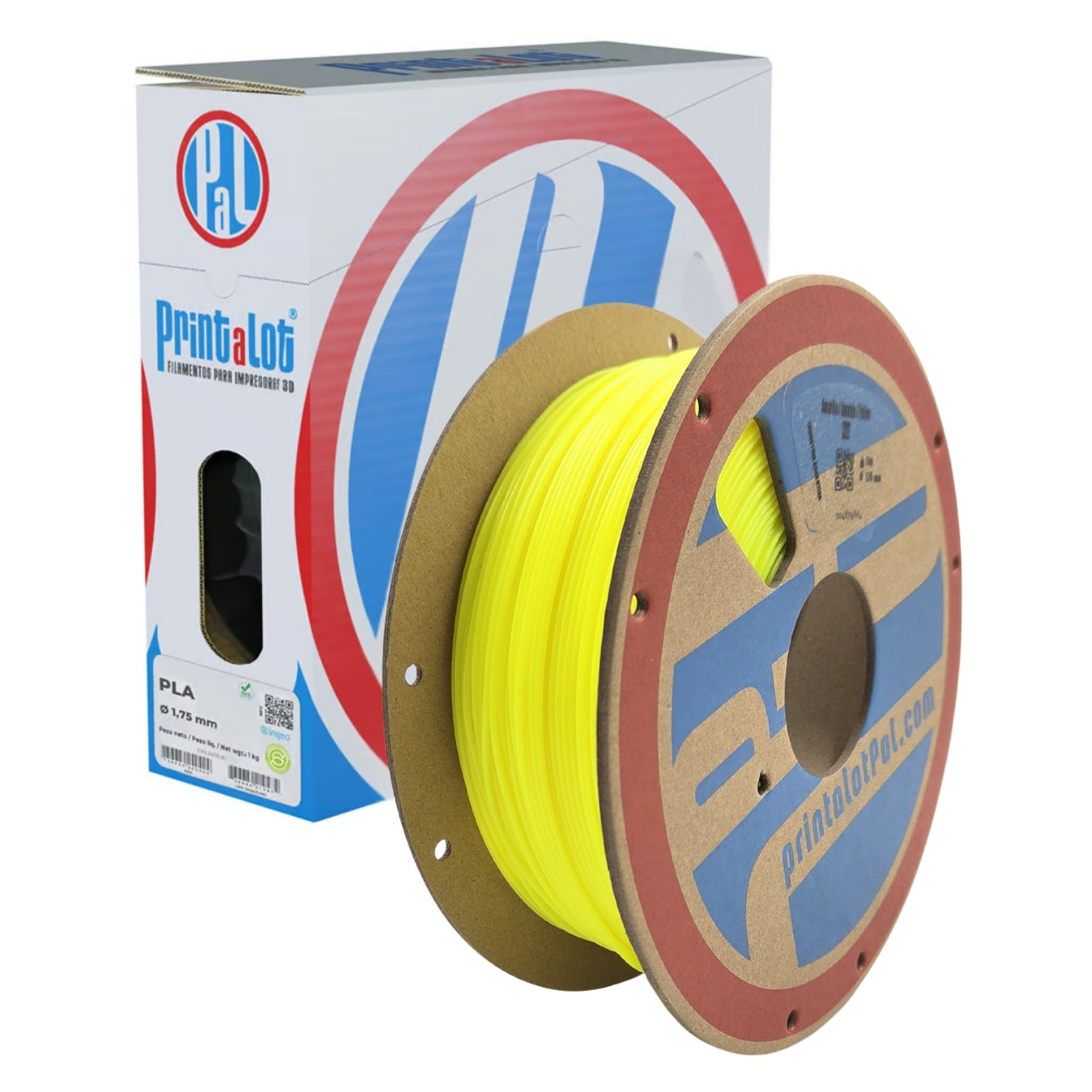 Filamento PLA Fluo Amarelo 1,75mm 1Kg PrintaLot
