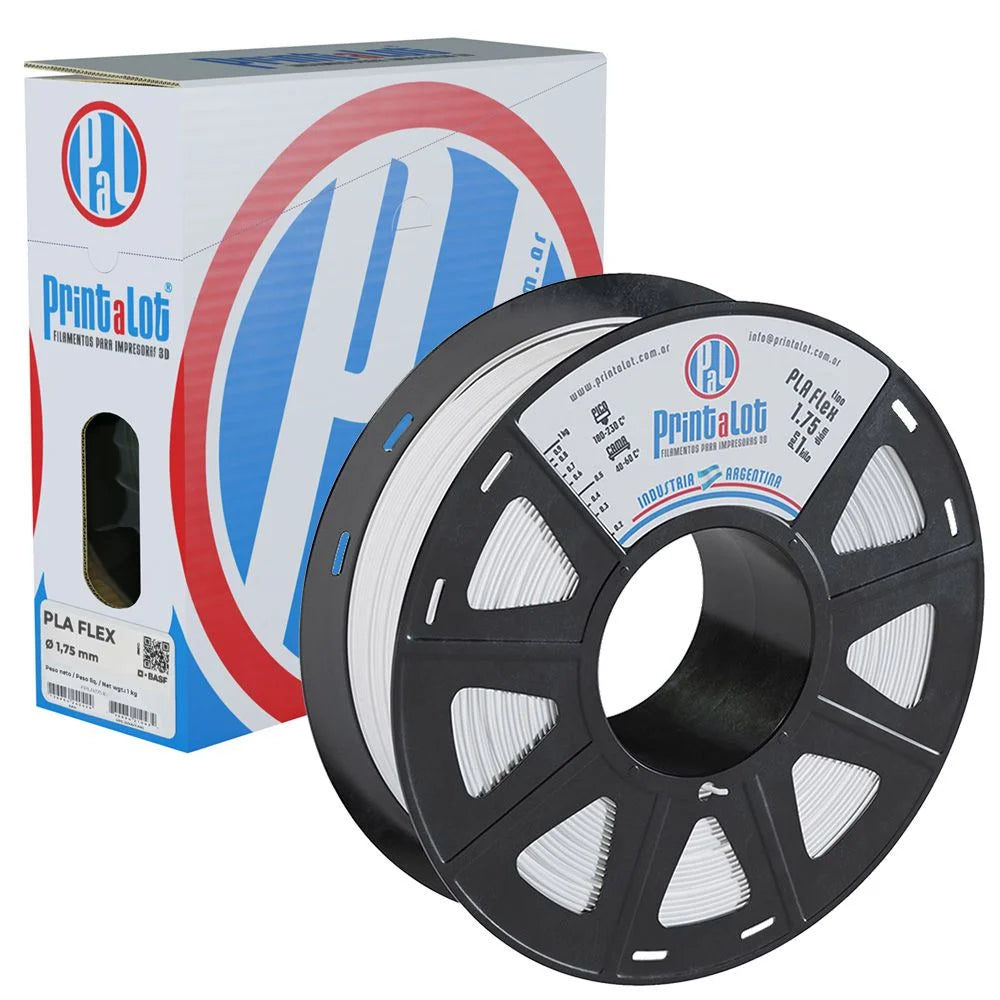 Filamento PLA FLEX Branco 1,75mm 1Kg PrintaLot