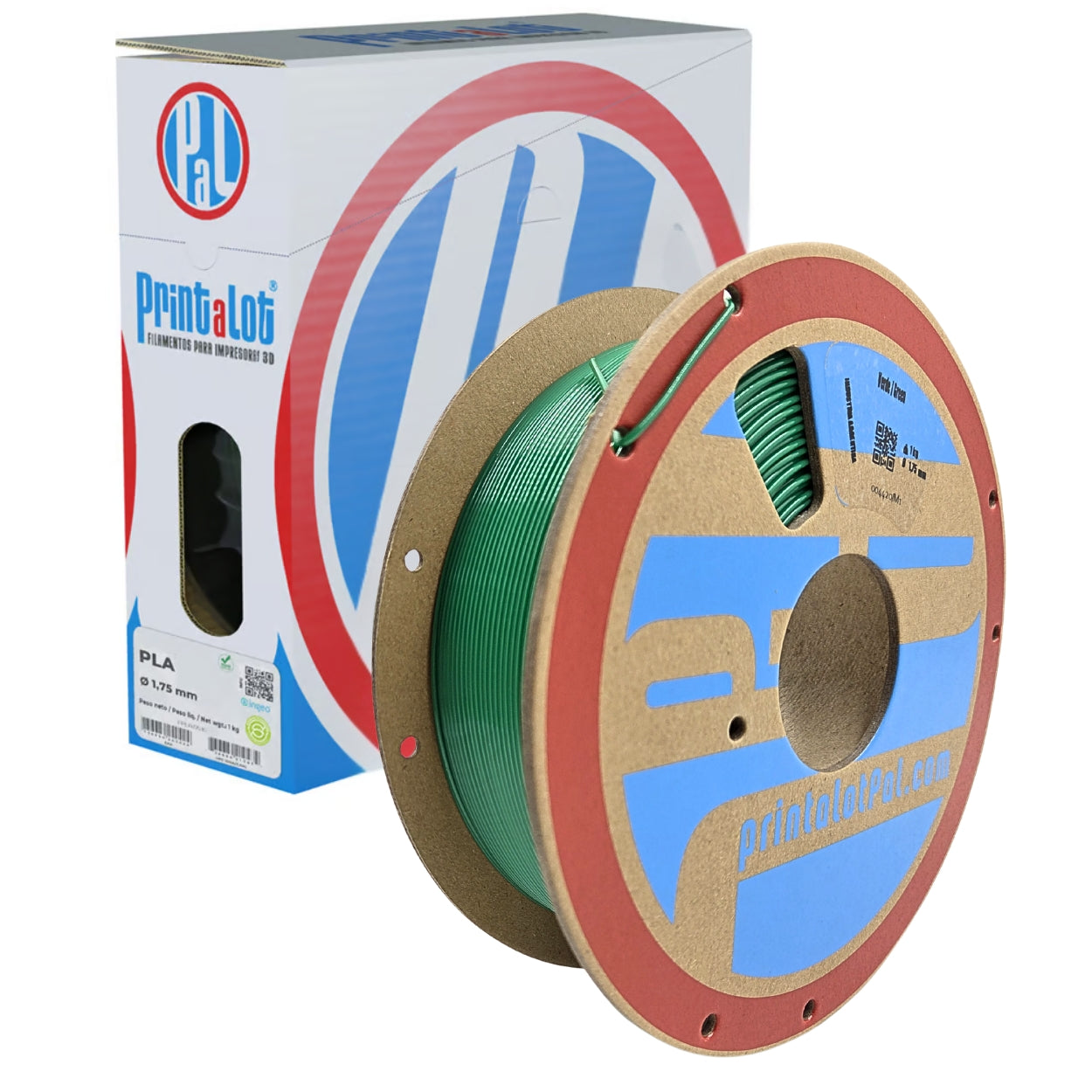 Filamento PLA Verde 1,75mm 1Kg PrintaLot