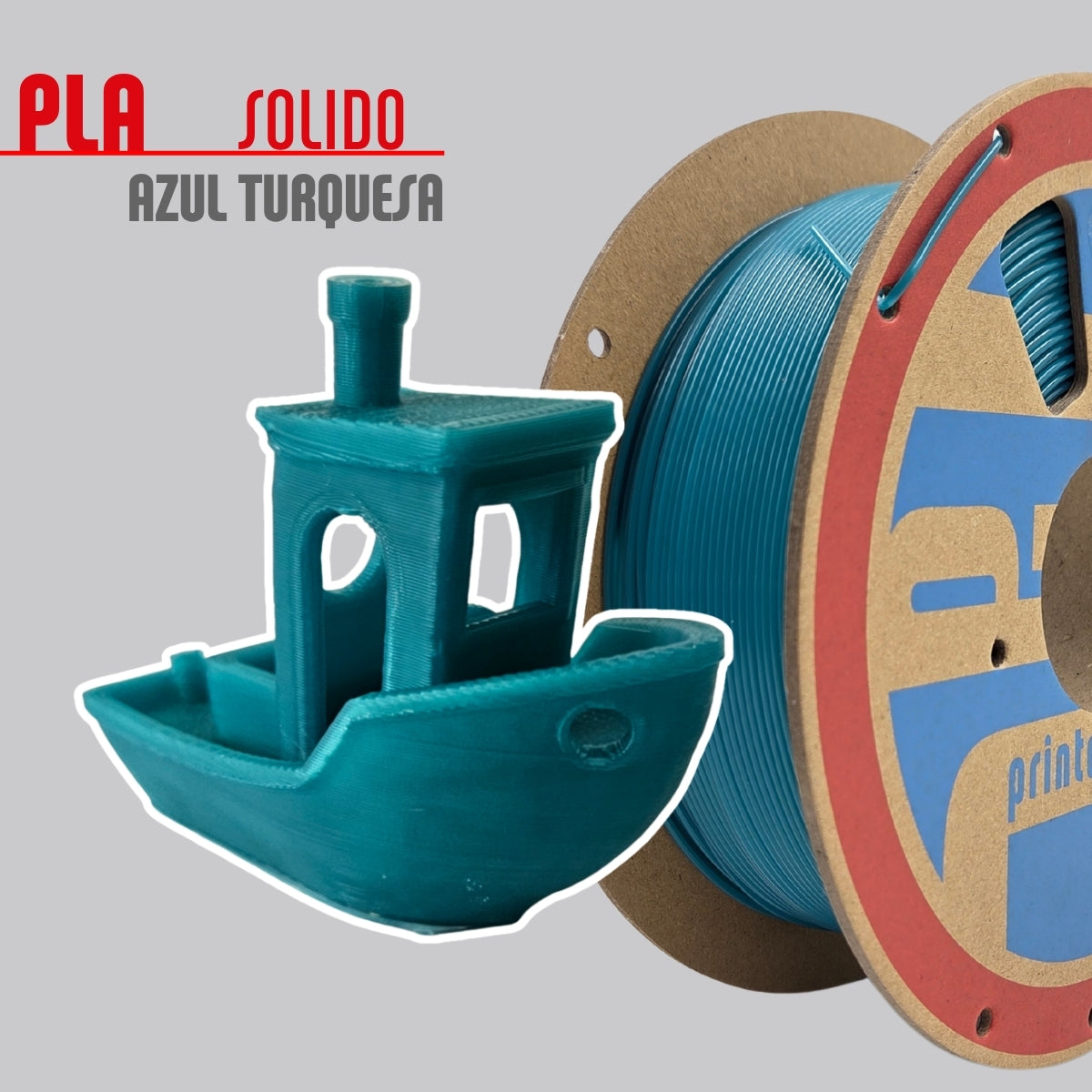Filamento PLA Azul Turquesa 1,75mm 1Kg PrintaLot