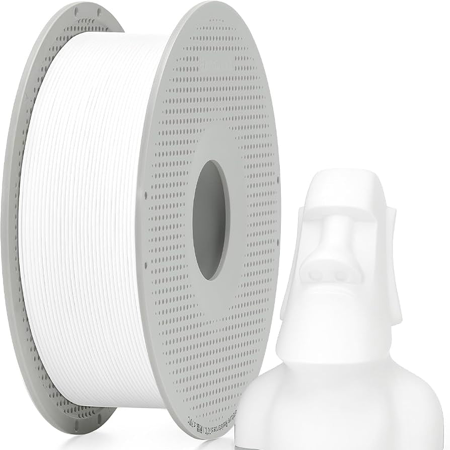 FILAMENTO 3D BAMBU PLA LITE BRANCO 1.75MM 1KG COM CARRETEL REUTILIZÁVEL