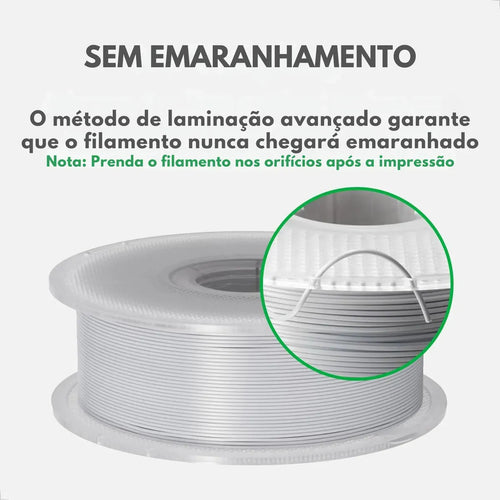 FILAM. 3D BAMBU PLA LITE CINZA 1.75MM 1KG C/C RT