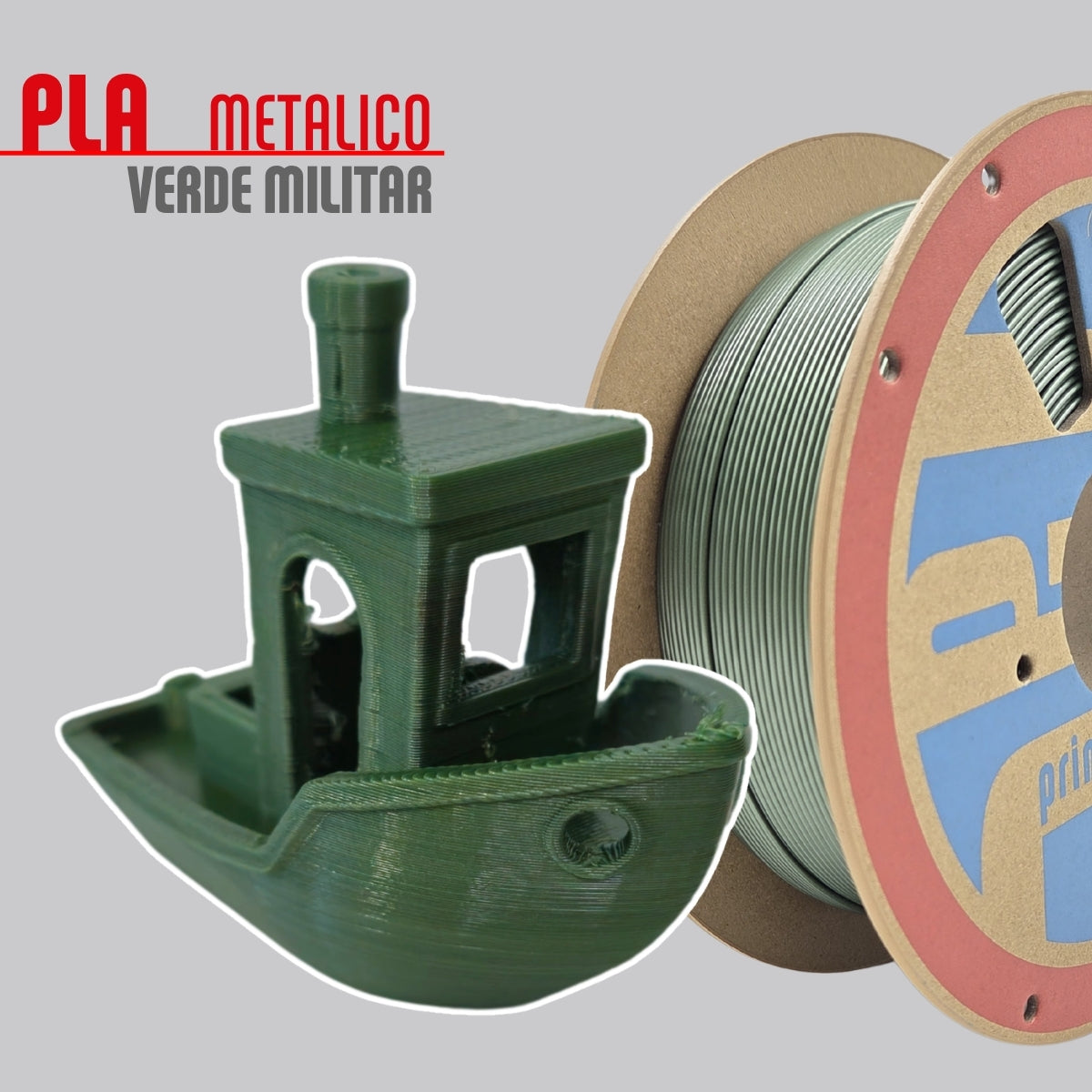 Filamento PLA Metal Verde Militar 175 1 kg