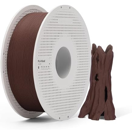 FILAMENTO 3D BAMBU PLA LITE MARROM CACAU 1.75MM 1KG COM CARRETEL REUTILIZÁVEL