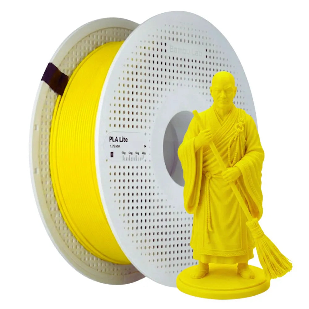 FILAM. 3D BAMBU PLA LITE AMARELO 1.75MM 1KG C/C RT