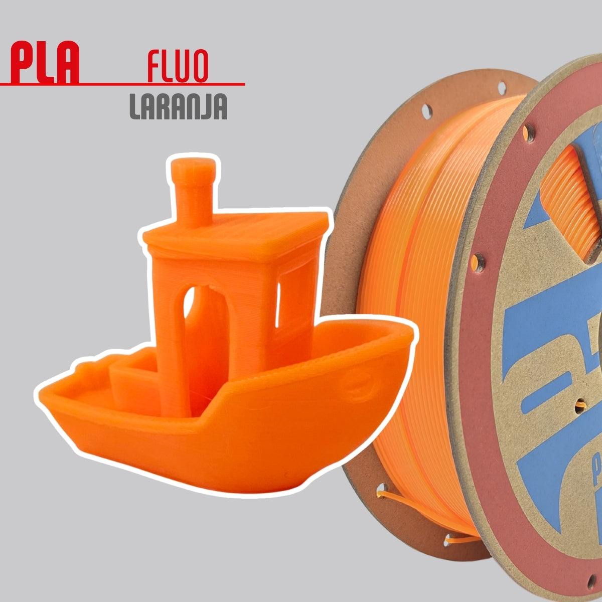 Filamento PLA Fluo Laranja 1,75mm 1Kg PrintaLot