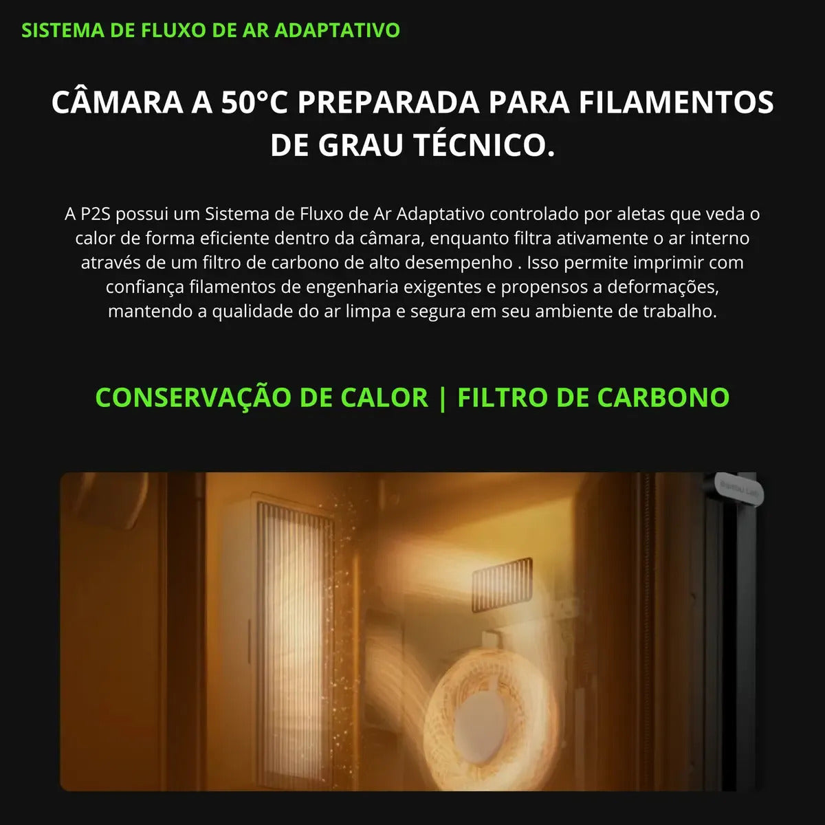 Impressora 3D Bambu Lab P2S + AMS 2 PRO - 110V