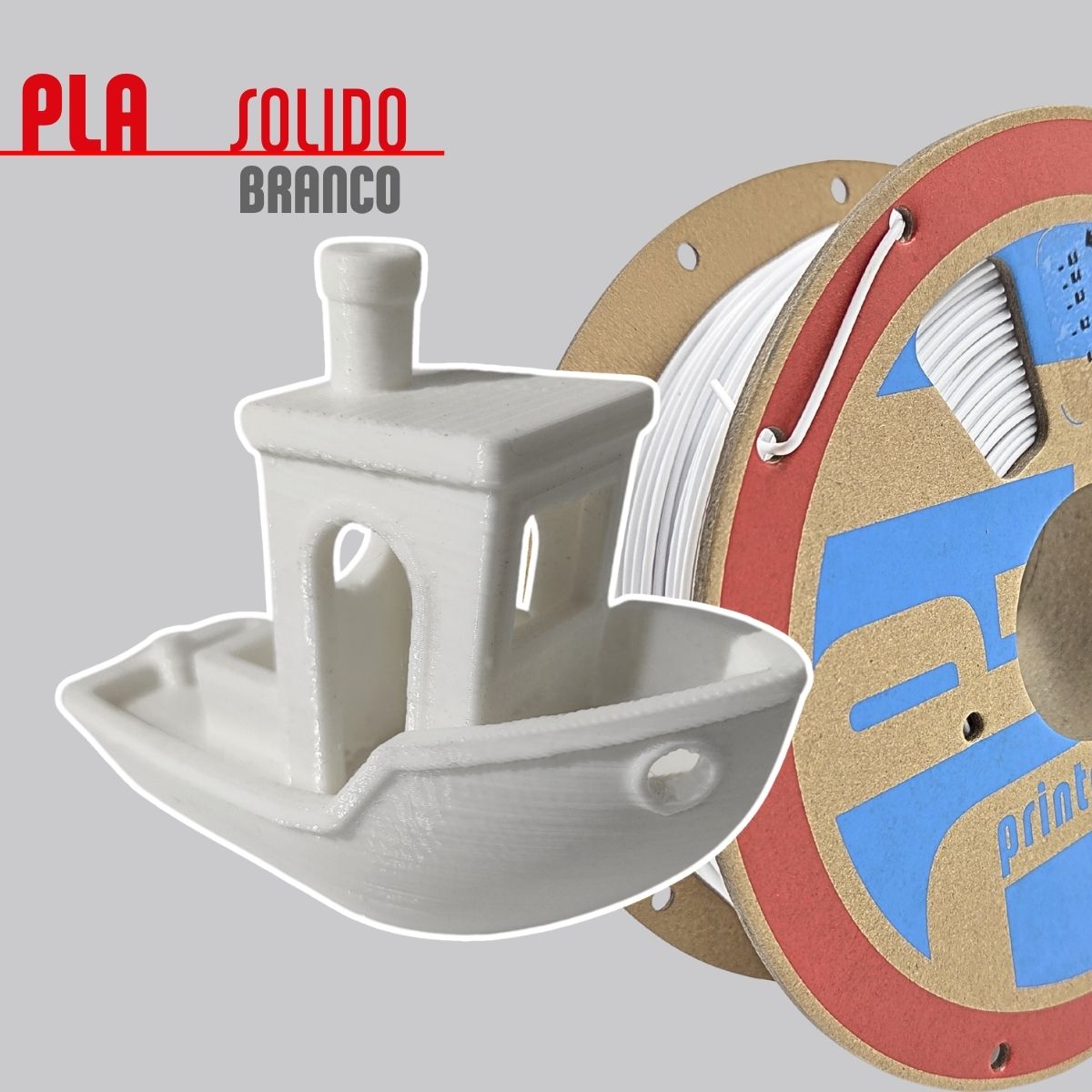 Filamento PLA Branco 1,75mm 1Kg PrintaLot