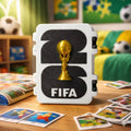 Porta Figurinha Copa do Mundo Com Taça - Branco e Preto