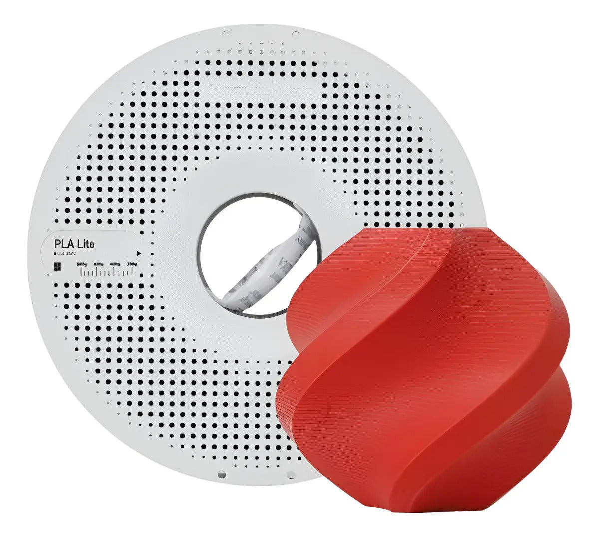 FILAM. 3D BAMBU PLA LITE VERMELHO 1.75MM 1KG C/C RT