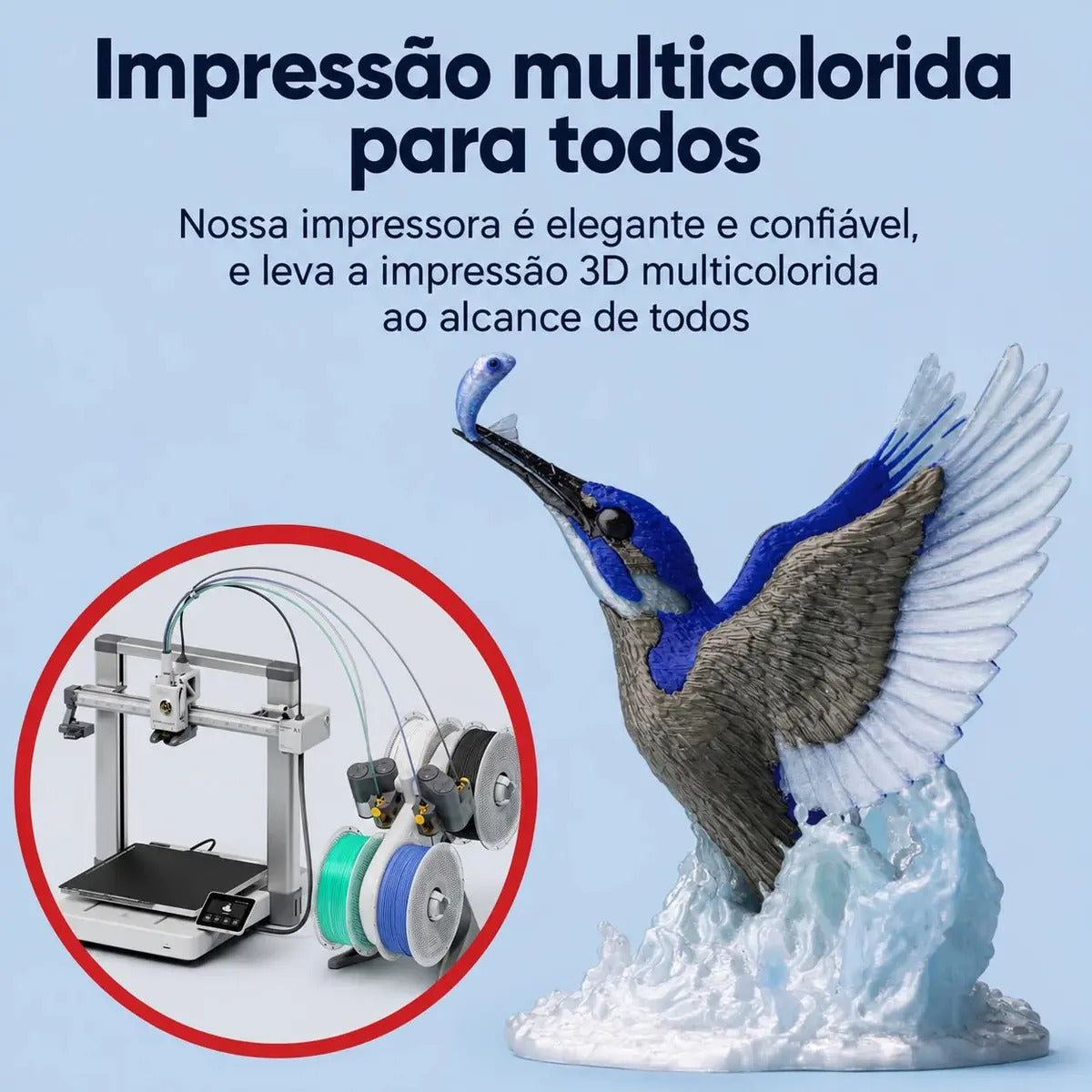 IMPRESSORA 3D BAMBU LAB MODELO A1 + COMBO 127/220V